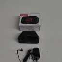 Timex Alarm Clock with Large Display, Digital Alarm Clock for Bedroom Includes 120V Universal Power Adapter (T121B - Black)
