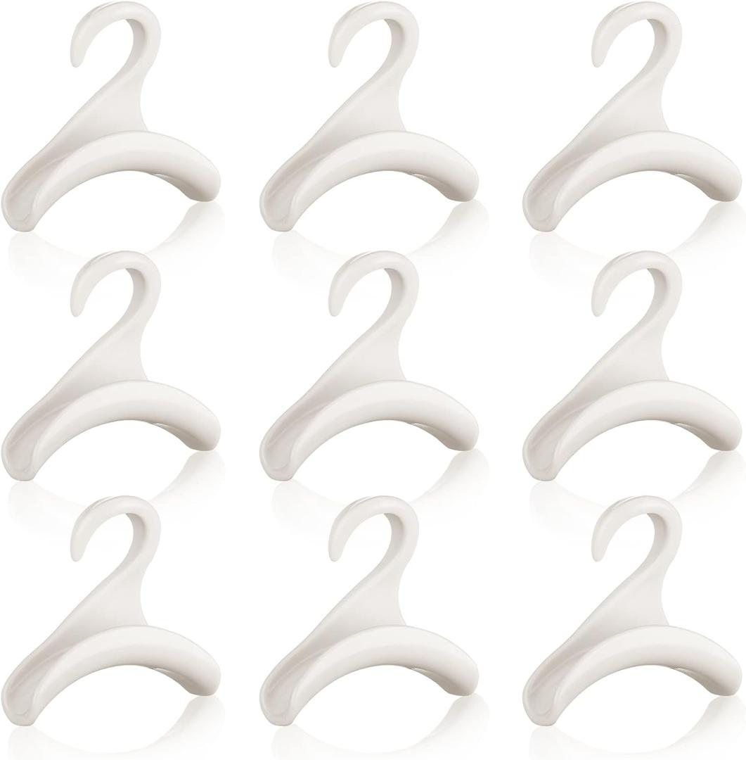 Yalikop Purse Hanger Hook Acrylic Bag Hanger Handbag Tote Bag Rack Holder Closet Organizer Storage for Backpacks Satchels Purses Handbags Tote Holder (White, 9 Pieces)