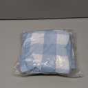 DII Buffalo Check Collection, Classic Farmhouse Cloth Napkin Set, 20x20, Light Blue & White, 6 Piece