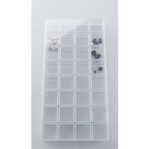 32-Grid with Cover Clear Plastic Candy Jewelry Organizer Box Storage Container Pill Case