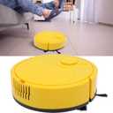Fdit Robot Vacuum Cleaner, Mini Automatic Avoidance USB Charging Smart Sweeping Robot for Wooden Flooring for Carpet (Yellow)