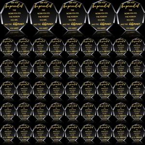 Huquary 50 Pcs Employee Appreciation Awards for Coworker Acrylic Thank You Gifts Trophy Be Proud of The Work You Do Prizes for Colleague Retirement Farewell Motivational Gift (Irregular Style)