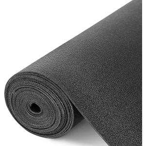 WochiTV Shelf Liner for Cabinets, Drawer Non Adhesive Non Slip Foam Mat for Kitchen, Pantry, Bathroom, Cupboard, Garage, Closet, Shelves, Drawer, Tool Box, Black 11.8 x 59 inches