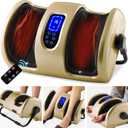 Best Choice Products Heated Shiatsu Foot Massager for Pain Relief, Plantar Fasciitis, Neuropathy, Blood Circulation w/Compact Design - Gold (Standard)