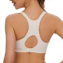 sheroine Women's Racerback Wirefree Workout Sports Yoga Bra Nude, 34B