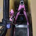 Urbanmax New Electric Scooter for Adults with Seat C1Pro, 18.6MPH & 25 Miles Range, 12" Pneumatic Tires, Dual Shock Absorbers, Dual Brakes, Removable Basket, UL2272 Certified  Pink