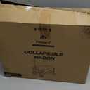 Favoyard Collapsible Wagon 100L & 330LBS, Heavy Duty Wagon Carts Foldable, Portable Folding Wagons with All - Terrain Wheels& Drink Holders, for Grocery Camping Beach Shopping Garden, Black