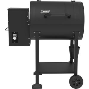 Coleman Cookout 700 Pellet Grill with 690-Sq. In. Total Cooking Surface, 2-Wheel Cart and Shelf Storage in Black, Durable Pellet Smoker Grill for Grilling, Roasting, Baking, Roasting, and Smoking