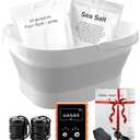 Ionic Foot Bath Detox Machine, Foot Detox Foot Bath Soak Tub with 2 Arrays,80 Disposable Foot Bath Liners, Detox Sea Salt, Folding Foot Spa Bucket, Home Salon-Level Foot Soaking Tub