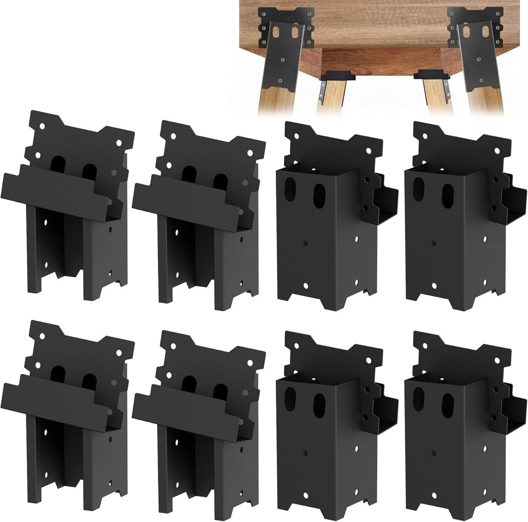 Deer Blind Brackets, Outdoor 4 x 4 Platform Bracket, 12 / 14 Gauge Steel Elevator Brackets for Deer Stand, Hunting Blinds, Shooting Shack