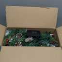 Set of 2 18 Inch Lighted Outdoor Christmas Tree with Remote, Timer, Multi-Color Lights, Battery Operated Pre-lit Frosted Pathway Artificial Urn Filler, Christmas Porch Decorations for Home Porch Yard