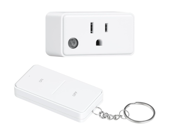 TREEWELL Remote Control Outlet, 200FT Long Range Wireless Light Switch, Mini Remote Outlet Plug, 15A/1875W HighPower for Lamps, Lights, Household Appliances, FCC & ETL Listed (5 Outlets + 2 Remotes)