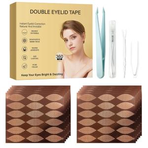 Eyelid Lifter Strips, 360Count Eyelid Tape, Glue-Free Eyelid Tape for Hooded Eyes Invisible, Instant Eyelid Lift for Heavy Saggy, Uneven, Hooded, Mono-eyelids