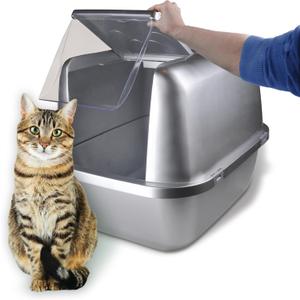 Van Ness Pets EZ Clean Jumbo Covered Cat Litter Box with Flip Top Odor Door Lid, 24"L x 19.5"W x 18.5"H