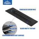 HOMOTEK 7 in Flush Pull Sliding Closet Door Handles 2 Pack Recessed Rectangular Big Handles Bypass Door Handles, Large Size Stainless Steel Barn Door Finger Pull Set, Free of Sharp Edge(Black)