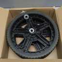 CheeMuii 12 Inch Lawn Mower Wheels 2 Pack 12" Push Lawn Mower Wheels with Bolts and Lock Nuts Kit Fit for Most Standard push Lawn Mowers/Generator/Garden Tiller/Handtruck