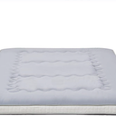 Japanese Floor Futon Mattress Extra Thick Folding Roll Up Bed Topper Mat for Guest,Lounger and Tavel (Queen, Silvergrey)