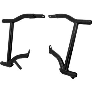 HDBUBALUS Motorcycle Saddle Bag Guards Crash Bars Fits for Harley Touring Street Glide Road King Electra Glide 2009-up Black