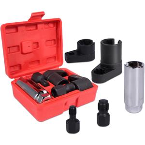 5-Piece Forged O2 Oxygen Sensor Socket & Thread Chaser Set  Automotive Tool for Sensor Removal