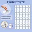 4 x 300 Pcs Double Sided Adhesive Glue Clear Dots, Removable Sticky Tack, Museum-Style Mounting Putty, No Damage No Trace Adhesive Dots for Wall Decor, Figurines, Posters, Balloons & Crafts (0.31"x0.51")