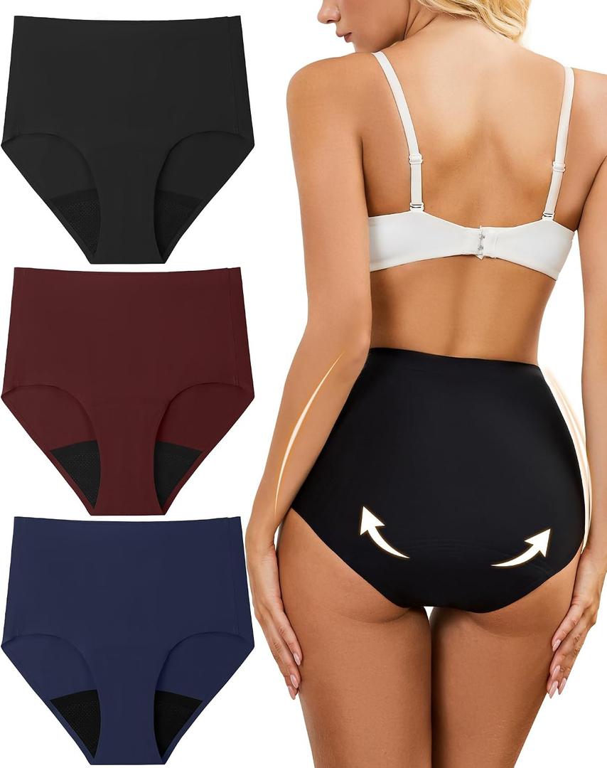 Period Underwear for Women High-Waist, Leakproof Reusable Panties for Heavy Flow & Bladder Leak Incontinence XL