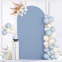 MODFUNS Dusty Blue Arch Backdrop Cover 3.3x6.6ft Spandex Arch Cover Wedding Arch Stand Covers 2-Sided Backdrop Covers for Wedding Ceremony Birthday Party Banquet Arch Decoration