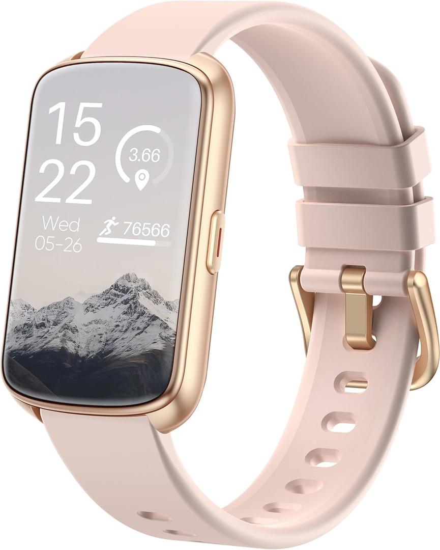 Fitness Tracker, Smart Watch for Women Men with 24/7 Heart Rate/Blood Pressure/Blood Oxygen Monitor,Sleep Tracker,Step & Calorie Counter, IP68 Waterproof Fitness Watches Compatible with Android&iPhone (Pink)