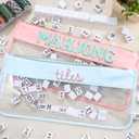 2 Pcs American Mahjong Bag Empty Mahjong Tiles Bag with Zipper Letters Mah Jong Carrying Bags American Mah Jong Accessory Case Only (Modern Style,Large)