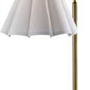 Adesso Table Lamp, Antique Brass & White, Adjustable Arm, 26”