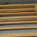 Dog Gates for Doorways Stairs, Foldable Freestanding Pet Gate, Dog Fences Indoor, Bamboo Dog Gates (Natural, 18-55" Wide)