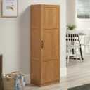 Sauder Miscellaneous Storage Cabinet/ Pantry cabinets, Highland Oak finish, L: 17.99" X W: 13.94" X H: 60.00"