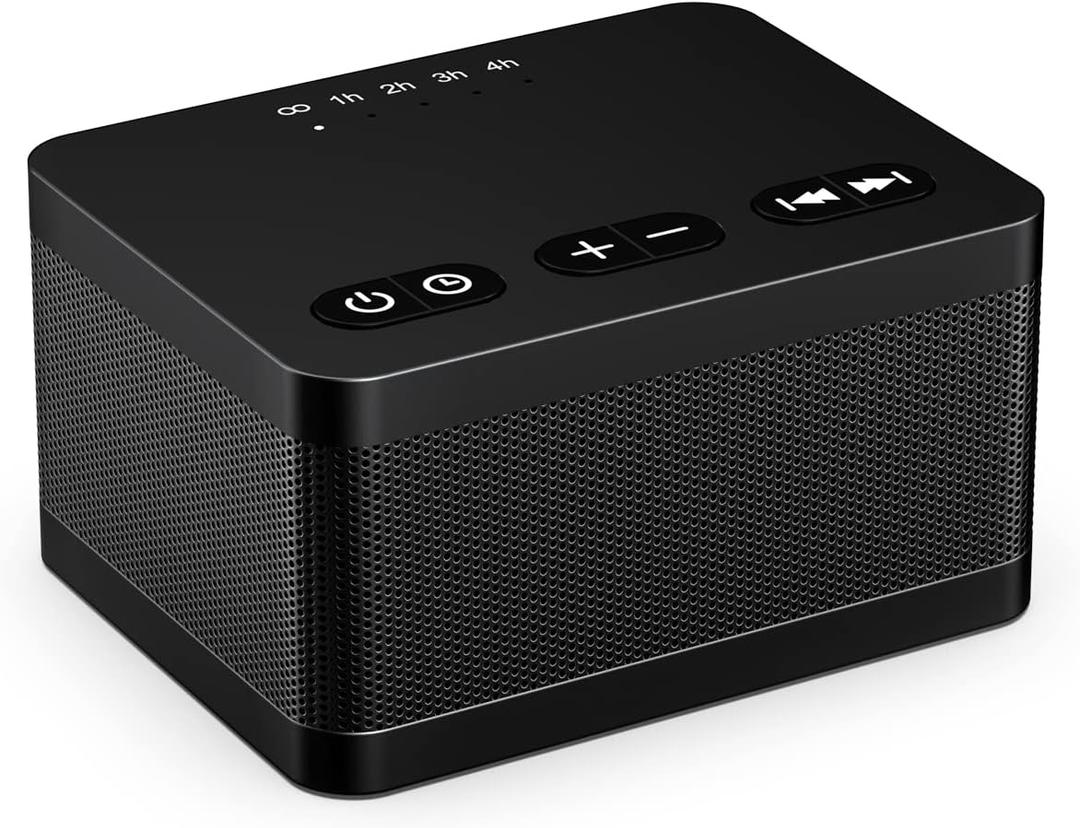 Sound Machine White Noise Machine with 30 Soothing Sounds 36 Levels Volume 5 Timers and Memory Function Effectively Blocks Noise Ideal Sleep Machine for Baby Kids Adults (Black)