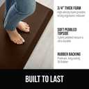 GORILLA GRIP Comfortable Cushioned Kitchen Mats for Floor, 48x20, Waterproof and Stain Resistant Soft Top, 3/4 Inch Thick Ergonomic Standing Desk Anti Fatigue Mat, Foam Supports Ankles and Feet, Brown