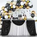 B-COOL Black Sequin Table Overlay 50x50 inch Square Sequin Tablecloth Halloween Sparkle Glitz Tablecloth Popular Sequin Decoration Tableclcoth