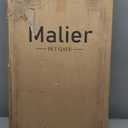 Malier Metal Freestanding Dog Gates with Door, 36'' Height Outdoor Indoor Dog Fences, Extra Wide Foldable Puppy Gate for Stairs (Black, 6 Panels with Door 120''W  36''H)