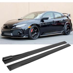 Universal Car Side Skirts 8PCS 86.6inch/2.2m,Black Extension Splitter Lip Pair Side Skirt Body Kit Splitters Diffuser Compatible with Mercedes Benz W205 W204 W212,Toyota(8pcs+Black, 86.6inch)