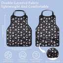 Adult Bibs-3 Pcs Washable Clothing Protector with Upgraded Crumb Catcher