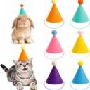 Mini Party Hats for Stuffed Animals, Small Colorful Birthday Hats for Dogs Cats Rabbits, Birthday Party Decoration