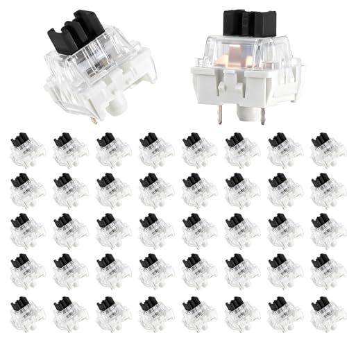 Keyboard Switches, 50 Pcs 3 PIN Black Keyboard Clicker Replacement Dustproof Keyboards Switch for Most Gaming Keyboards