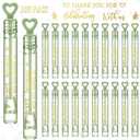 Shappy 100 Pcs Sage Green Wedding Bubble Bulk Wedding Party Favors Bubble Wand for Guests Send Off with Stickers for Bridal Shower Anniversaries Celebration Goody Bag Stuffers Filler