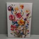 Framed Colorful Floral Canvas Wall Art Flowers Rose Wildflowers painting Wall Decor Artwork Modern Botanical Picture paints Poster Prints Ready to Hang (Floral, 16x24 Inch Framed) (24L" x 16W")