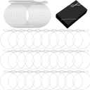 Berlune 120 Pcs Elastic Bows for Gifts Boxes Stretch Loops with Pre Tied Bows 20 Inches from Elastic Ribbon Cord Ribbon Gift Ribbon String Craft Bags, (Silver)