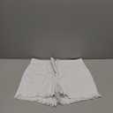 Tengo Womens High Waist Microstretch Cotton Denim Shorts (X-Large, White)