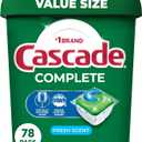 Cascade Complete Dishwasher Pods - Fresh Scent ActionPacs, Dishwasher Detergent, Dishwasher Soap, Detergent Pods, 78 Count
