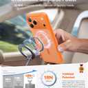 TORRAS Stronger Magnetic & Shockproof for iPhone 17 Pro Max Case, Fit for MagSafe, Military Grade Drop Protection, Camera Control, DIY Button, Slim for iPhone 17 Pro Max Case Translucent Orange