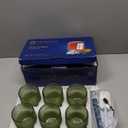 ZMOWIPDL Vintage Glassware Drinking Glasses Set of 6,12 oz Hobnail Glass Cups,Embossed Green Water Tumbler,for Beer,Cocktail,Whiskey,Juice and Various Mixed Drinks- 1 Cleaning Brush