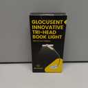 Glocusent Innovative Tri-Head Book Light for Reading in Bed, 3 Colors & 5 Brightness Levels, 1000mAh Rechargeable Reading Light with 30-Min Timer, 10-100Hrs, Partner Friendly, Perfect for Book Lovers (White)