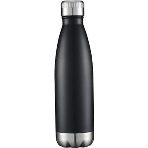 HASLE OUTFITTERS 17oz Stainless Steel Water Bottles, Vacuum Insulated Water Bottles Double Walled Reusable Metal Sports Water Bottles Keep Drinks Hot and Cold, Black, 1Pack