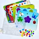 hand2mind Colors and Shapes Sensory Pad, Fine Motor Skills Toys for 3 Year Old, Sensory Toys for Sensory Play, Occupational Therapy Toys, Calming Toys for Kids, Shape Sorting Toy, Calm Down Corner