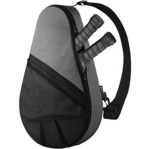 Cosmos Padel Racket Bag Pickleball Paddle Sling Backpack Padel Racquet Storage Bag, Padel (Paddel Tennis) Equipment Carrying Bag with Mesh Pocket for 2 Paddles Ball Water Bottle & Accessory (Gray)
